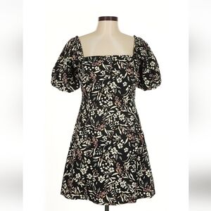 Lost + Wander Black Floral Dress Size M Fit 8–10